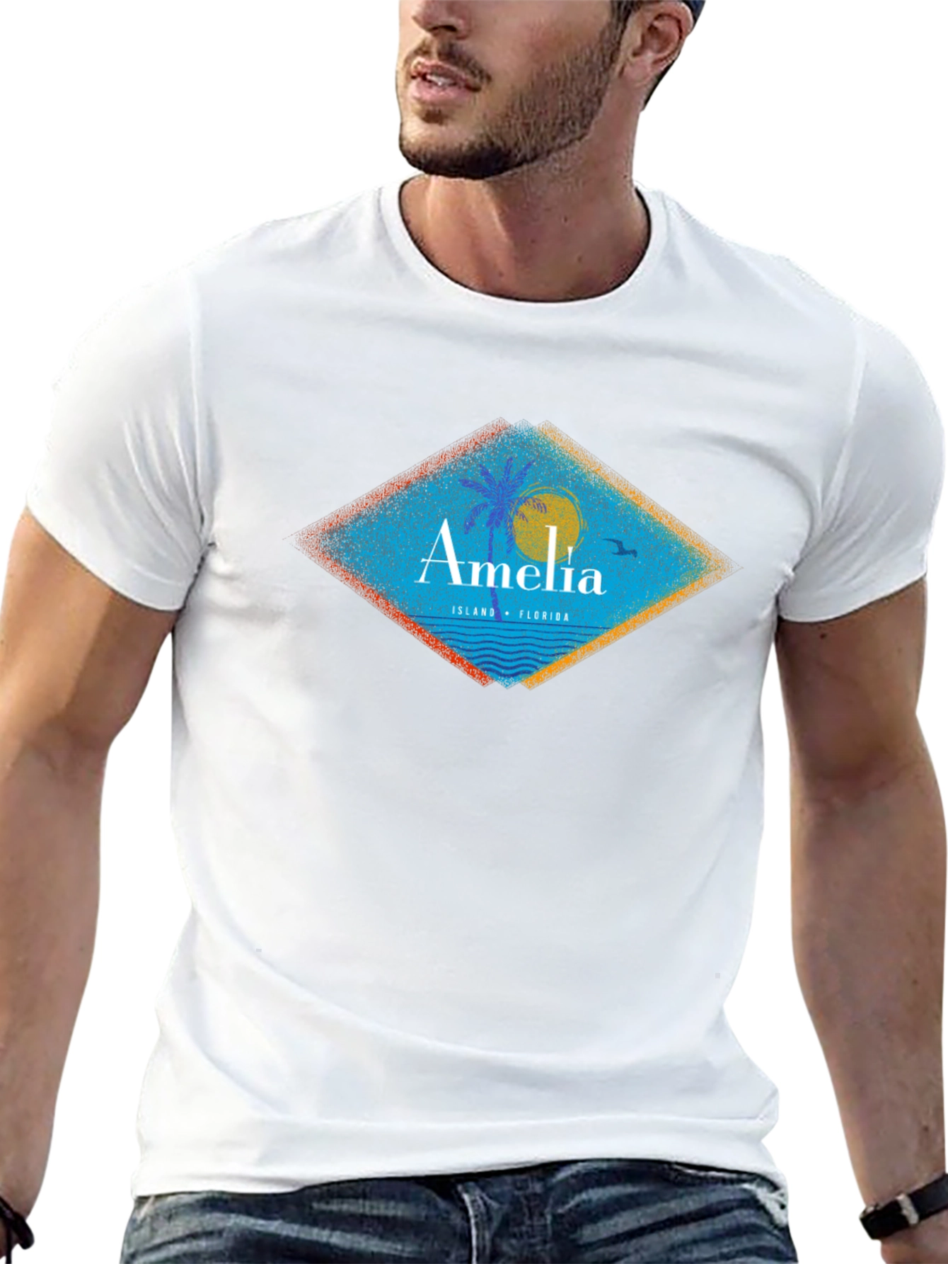 Amelia Island Florida T-Shirt Black Mens