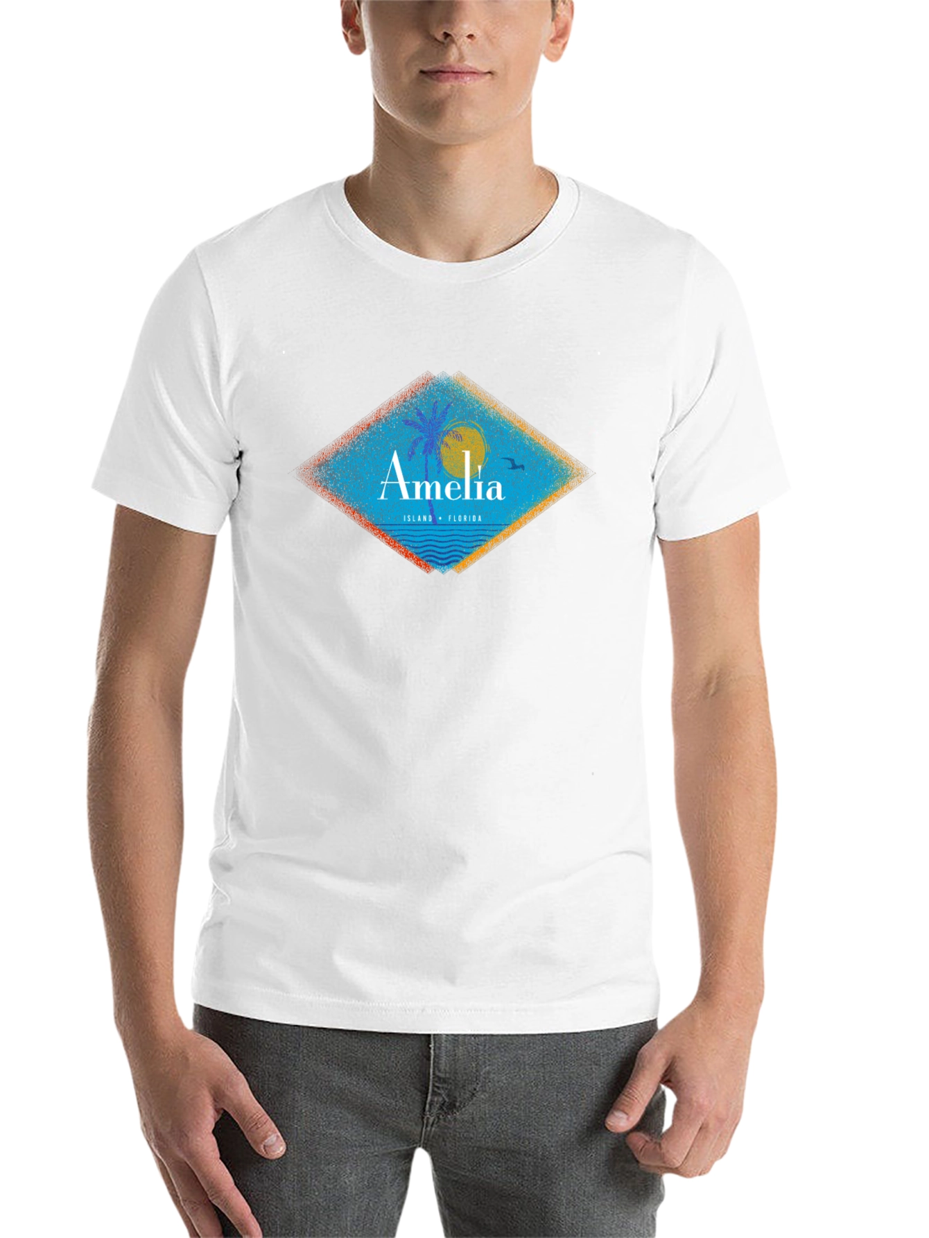 Amelia Island Florida T-Shirt Black Mens