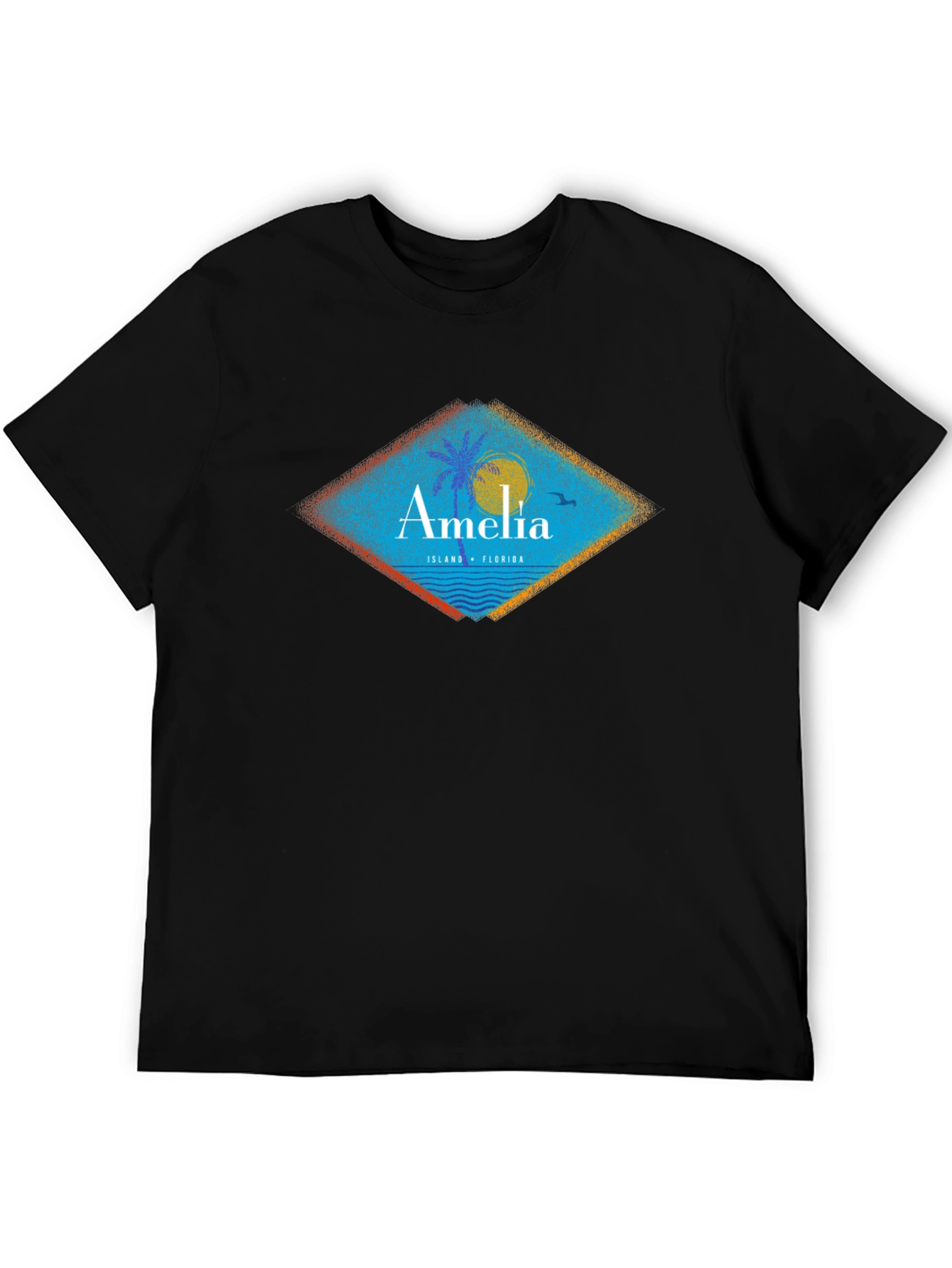 Amelia Island Florida T-Shirt Black Mens