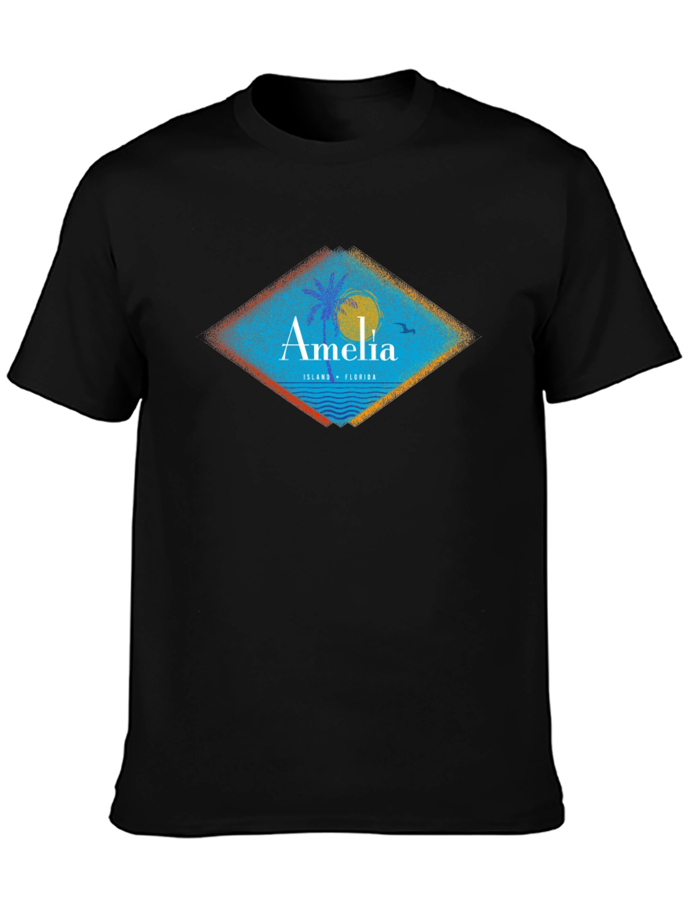 Amelia Island Florida T-Shirt Black Mens