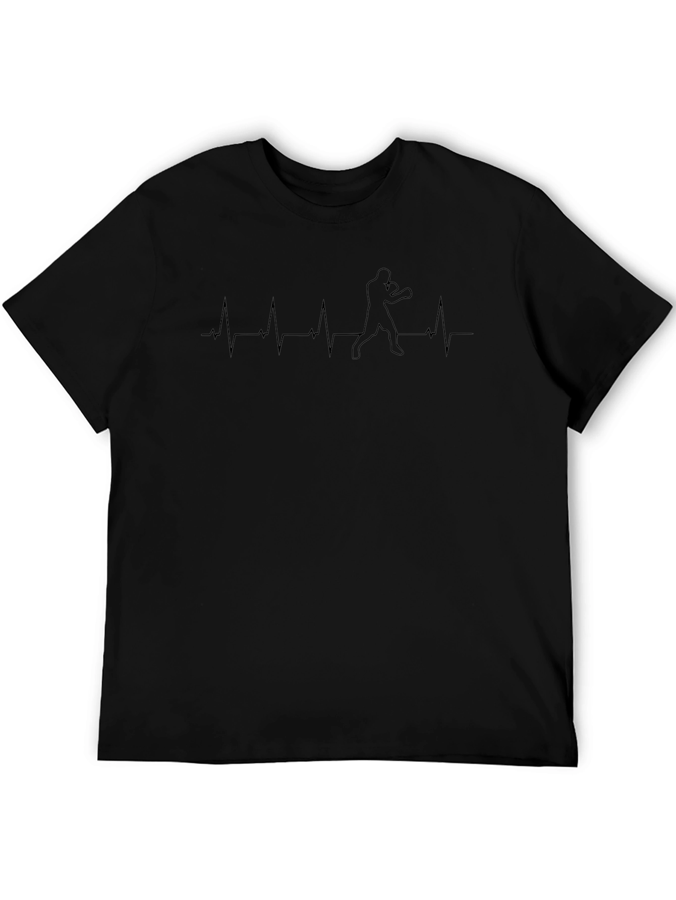 Boxer Heartbeat T-Shirt - Black