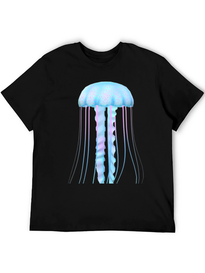 Jellyfish Graphic Tee - Black Cotton Comfort