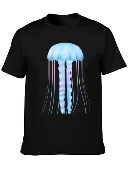 Jellyfish Graphic Tee - Black Cotton Comfort