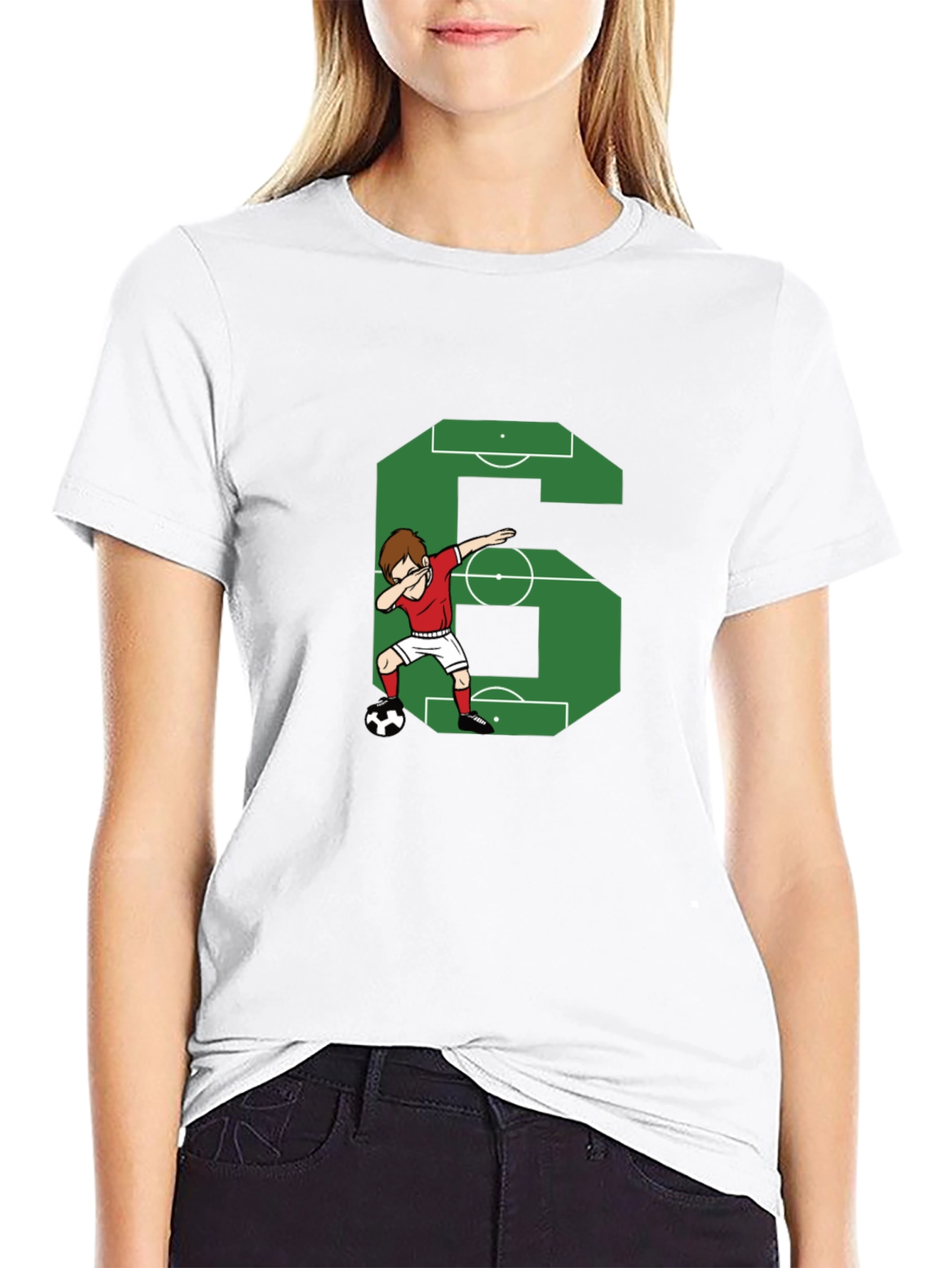 Soccer Number 6 Dab T-Shirt