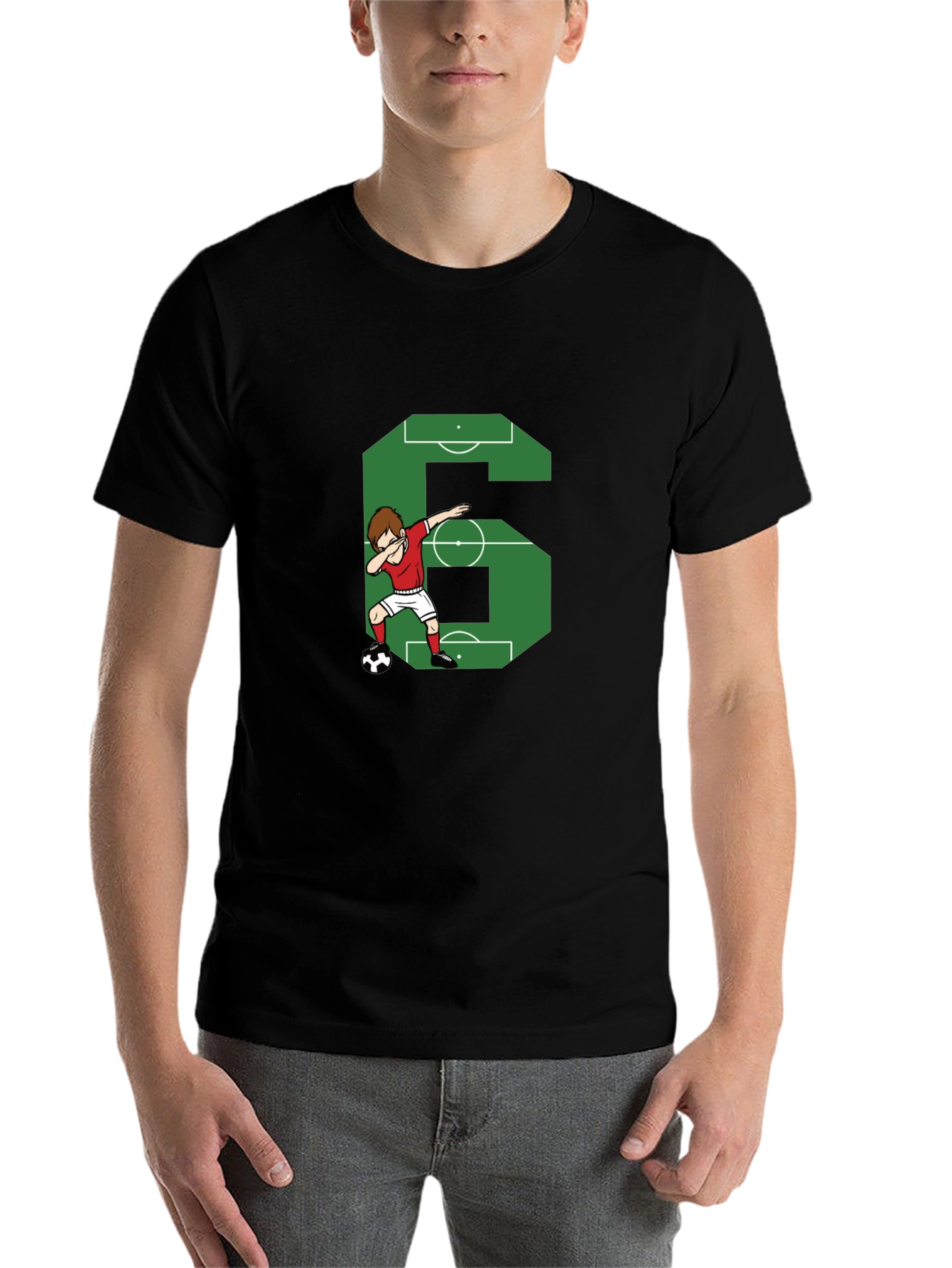 Soccer Number 6 Dab T-Shirt