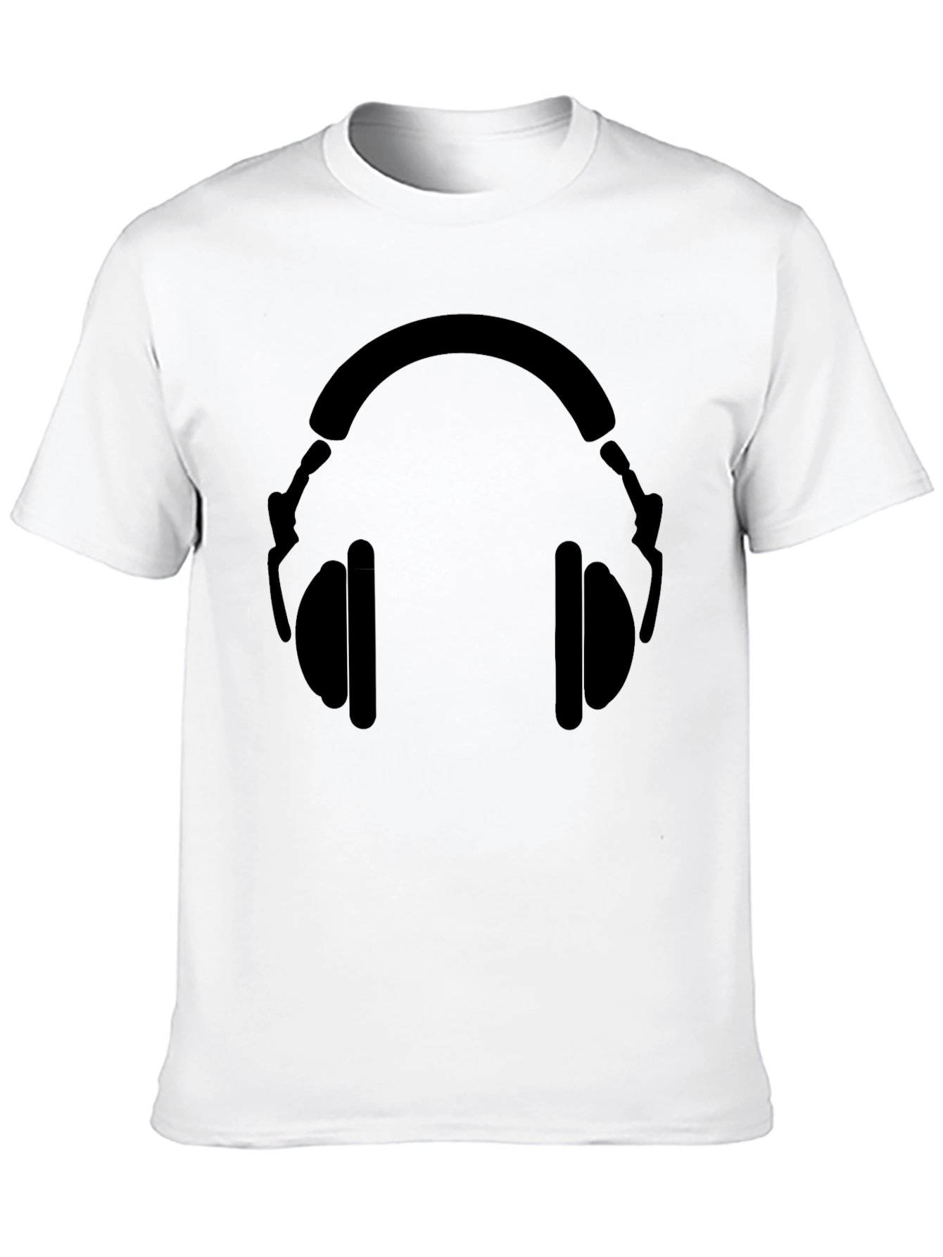 Black Headphone Graphic T-Shirt - Stylish Music Lover Tee