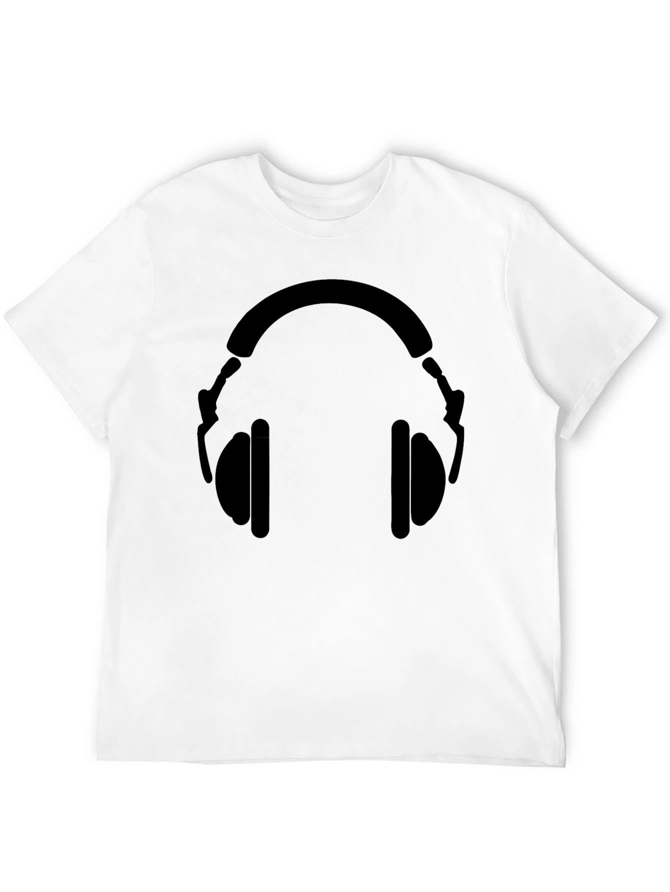 Black Headphone Graphic T-Shirt - Stylish Music Lover Tee