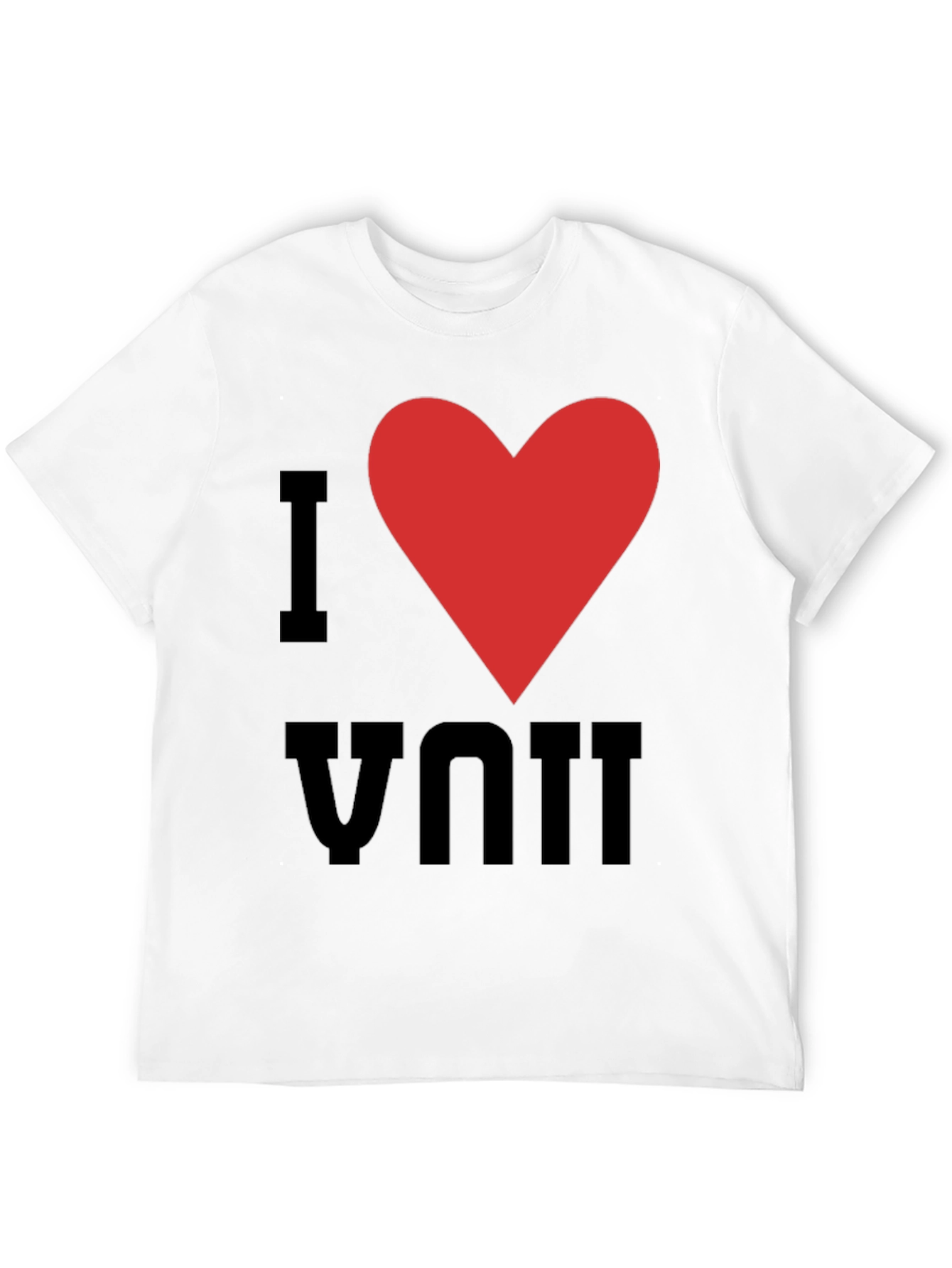 I Heart You Graphic Tee - Black Cotton T-Shirt