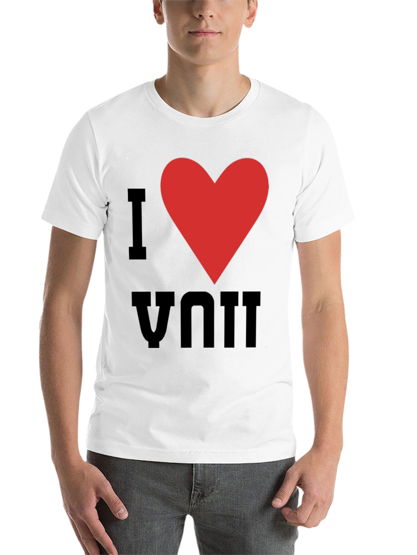 I Heart You Graphic Tee - Black Cotton T-Shirt