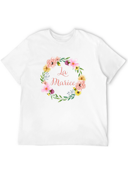 La Mariee Floral Wreath Bride T-Shirt