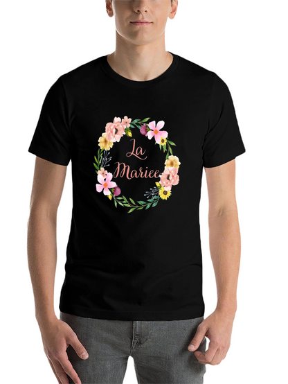La Mariee Floral Wreath Bride T-Shirt