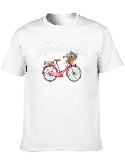 Amsterdam Bicycle Graphic Tee - Black