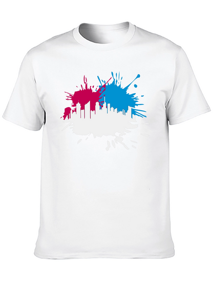 Cityscape Splash Mens Black T-Shirt