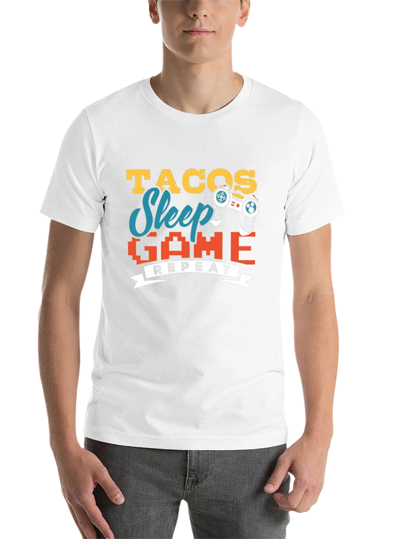 Tacos Sleep Game Repeat Graphic Tee