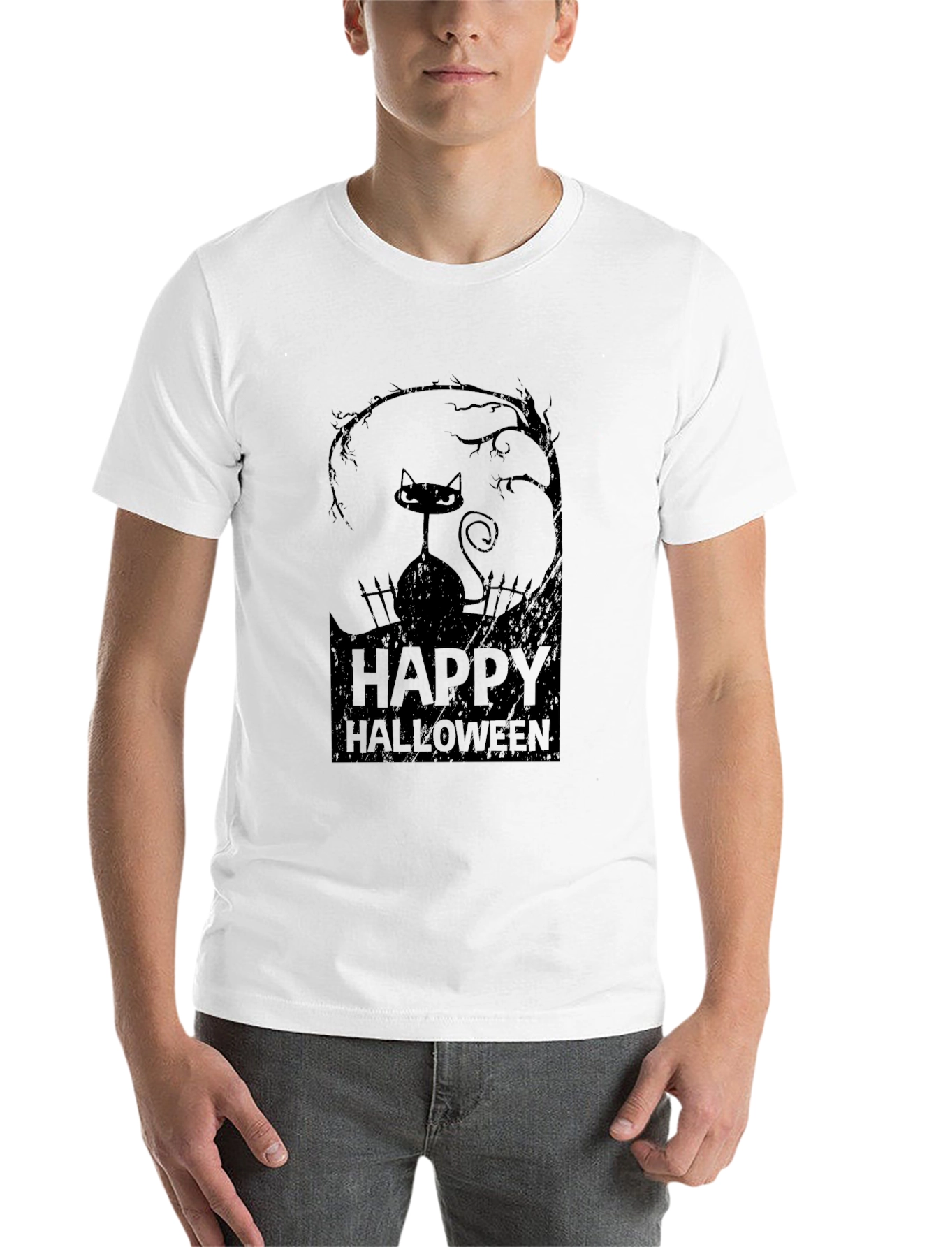Happy Halloween Black Cat T-Shirt