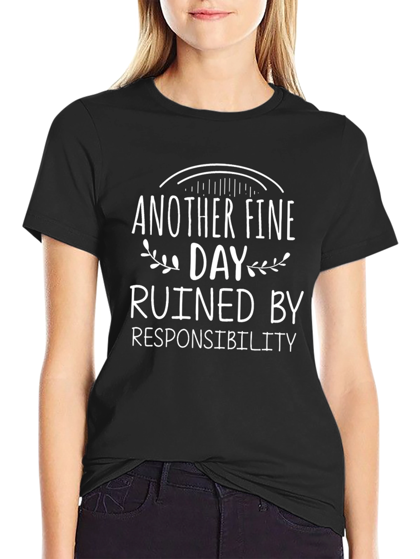 Humorous Ruined by Responsibility Graphic Tee