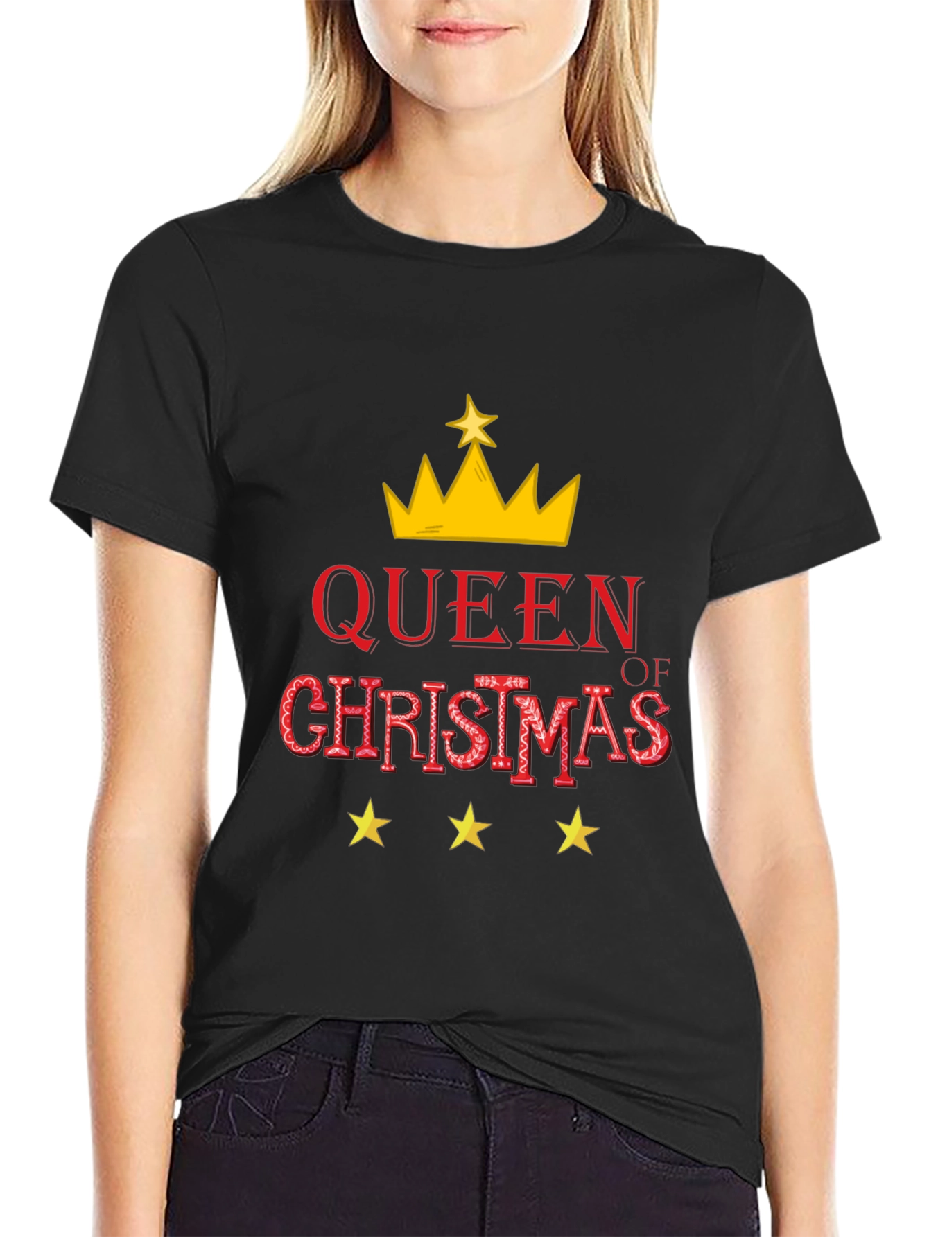 Queen of Christmas Graphic Tee - Holiday Cheer