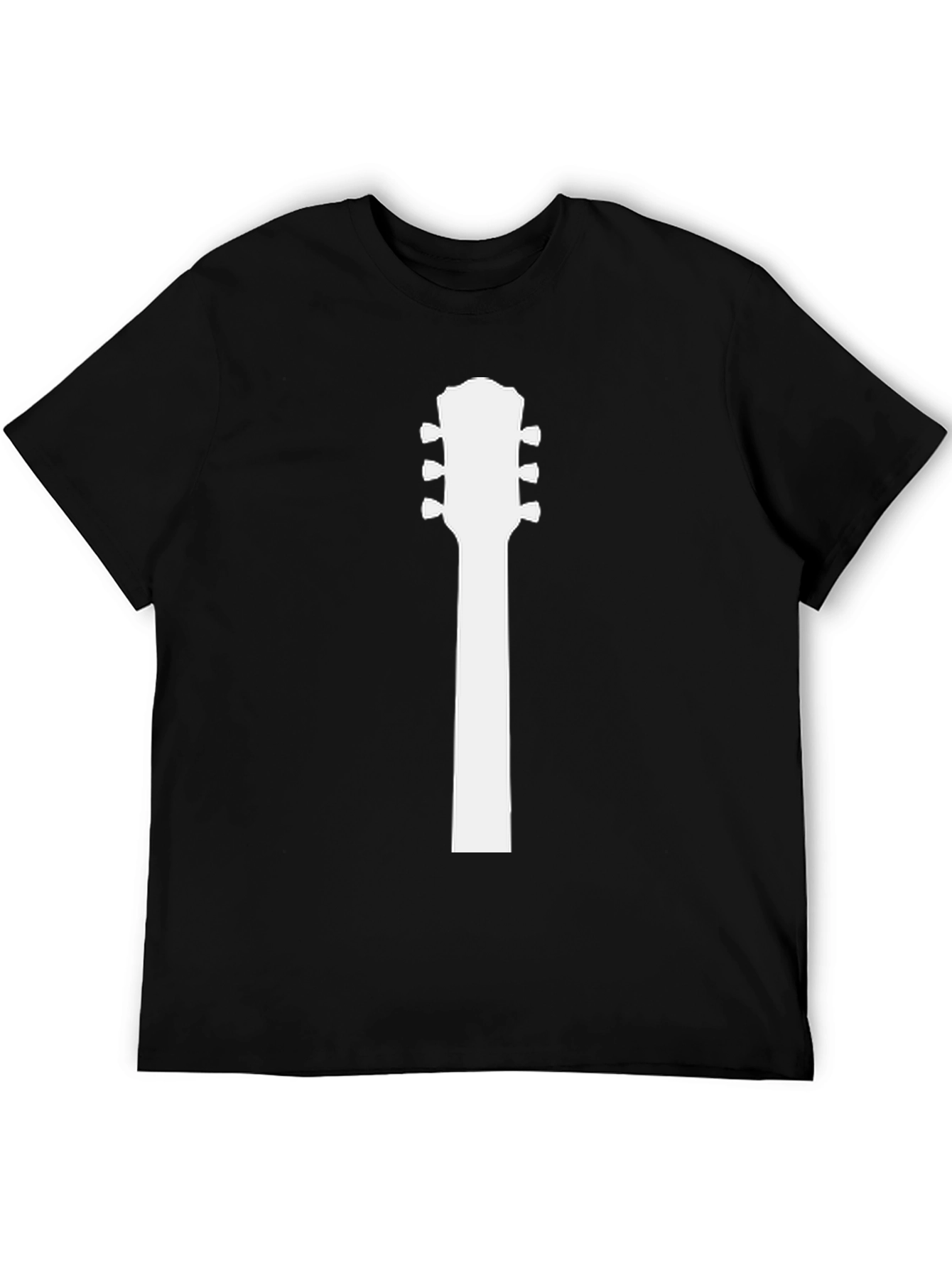 Guitar Headstock T-Shirt - Musicians Black Tee