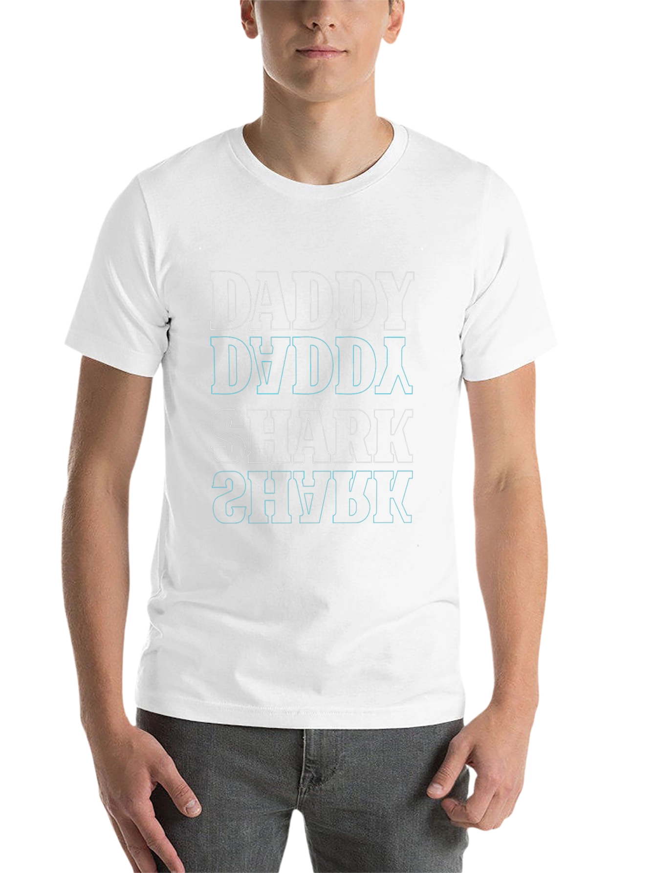 Daddy Shark Graphic Tee - Black Cotton T-Shirt