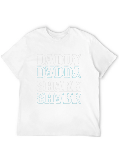 Daddy Shark Graphic Tee - Black Cotton T-Shirt