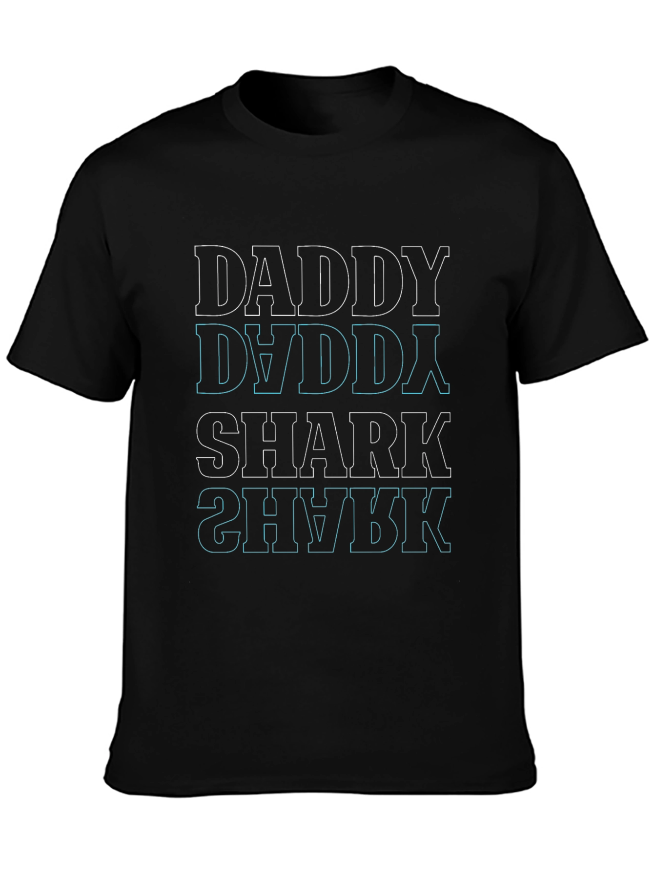 Daddy Shark Graphic Tee - Black Cotton T-Shirt