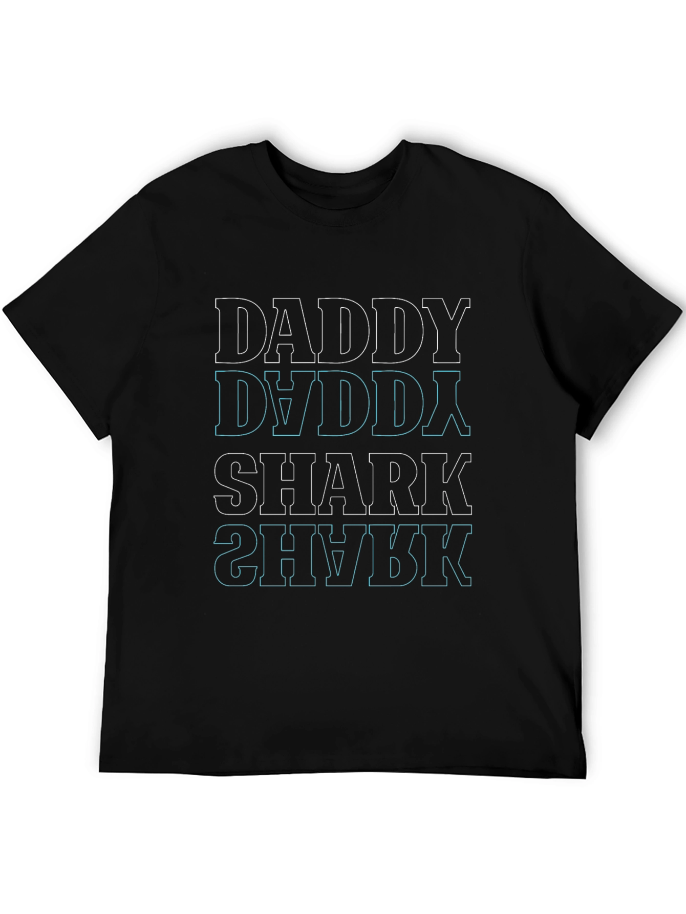 Daddy Shark Graphic Tee - Black Cotton T-Shirt