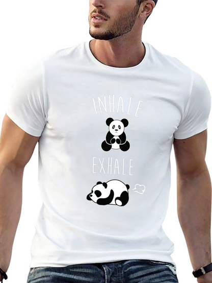 Inhale Exhale Panda Graphic T-Shirt