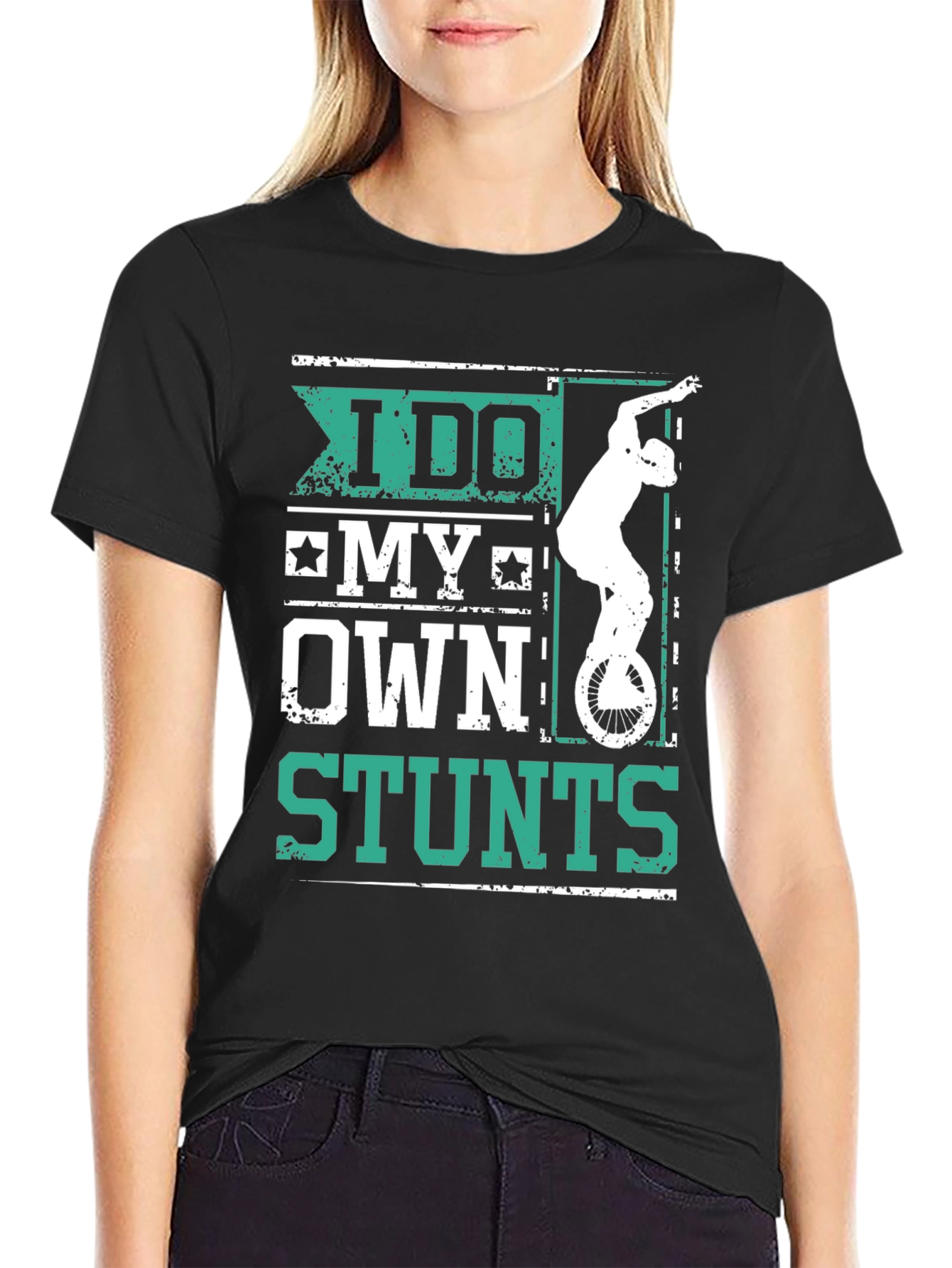 I Do My Own Stunts Graphic Tee Shirt