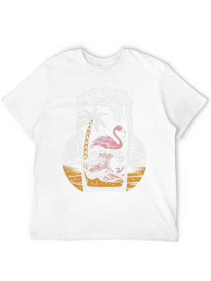 Tropical Flamingo Beer T-Shirt