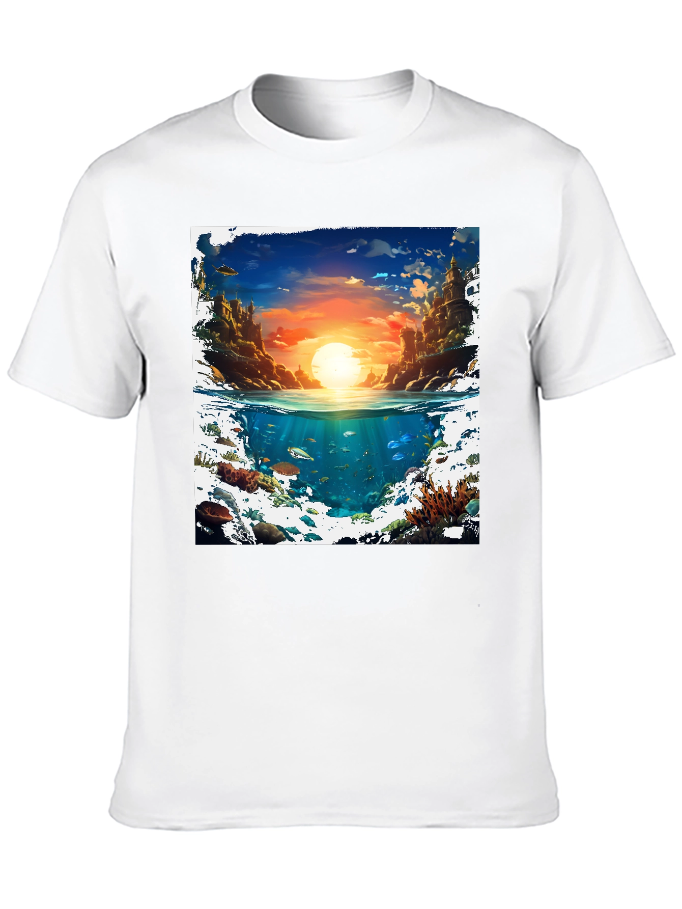 Ocean & Sky Graphic Tee - Unique Design!