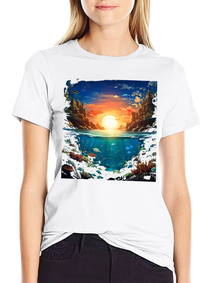 Ocean & Sky Graphic Tee - Unique Design!