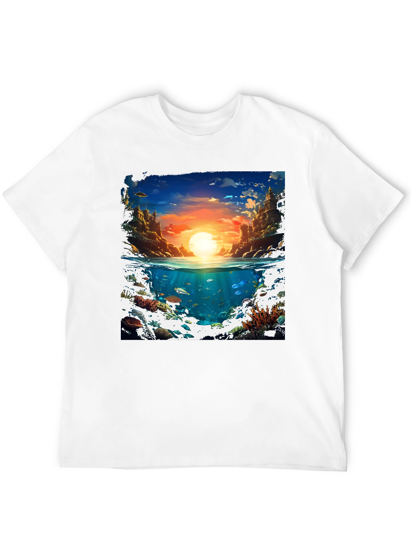 Ocean & Sky Graphic Tee - Unique Design!