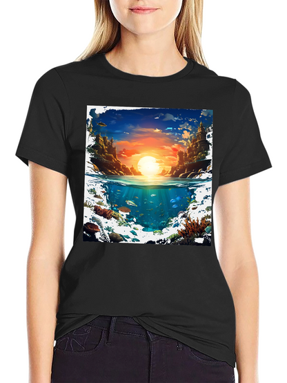Ocean & Sky Graphic Tee - Unique Design!