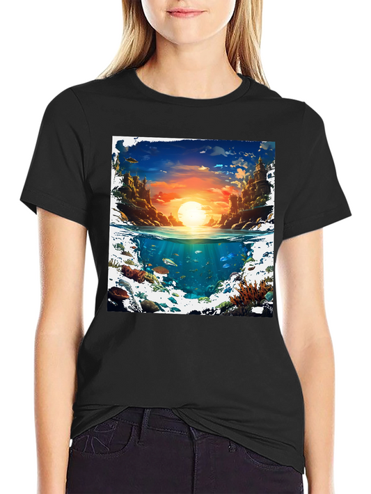 Ocean & Sky Graphic Tee - Unique Design!