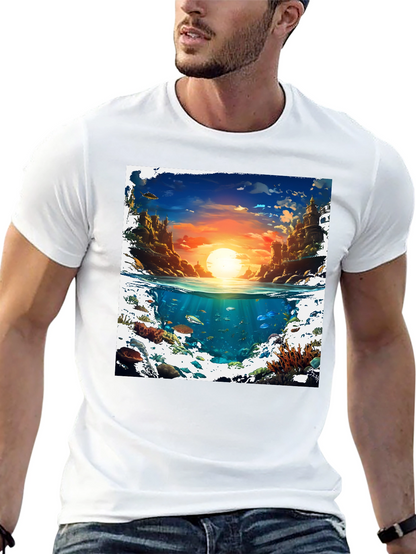 Ocean & Sky Graphic Tee - Unique Design!