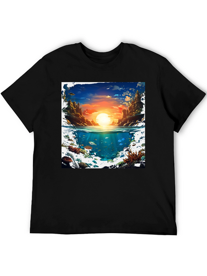 Ocean & Sky Graphic Tee - Unique Design!