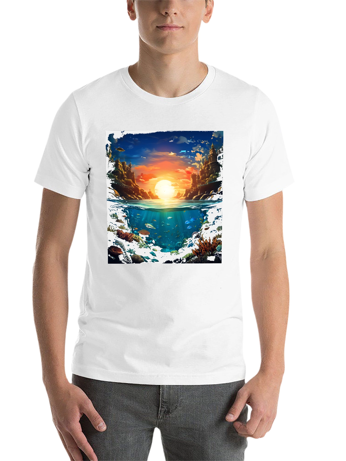 Ocean & Sky Graphic Tee - Unique Design!