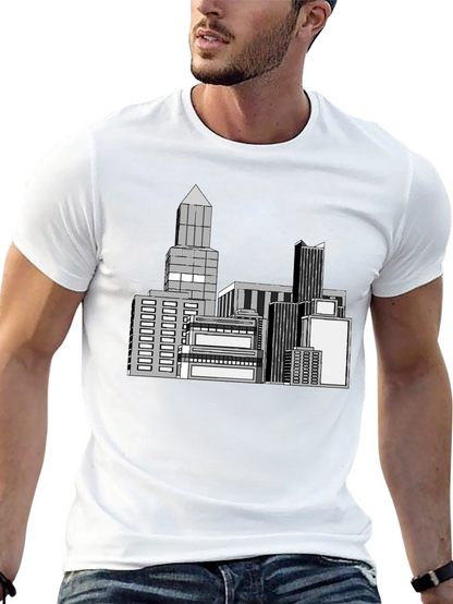 Cityscape Graphic Black T-Shirt