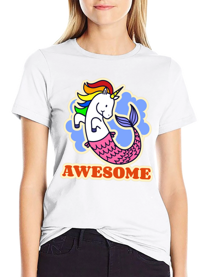 Awesome Unicorn Mermaid Graphic Tee