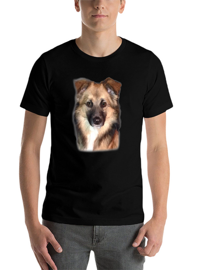 Dog Portrait Black T-Shirt