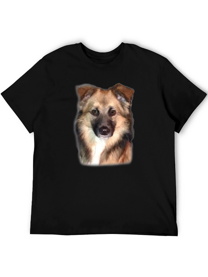 Dog Portrait Black T-Shirt