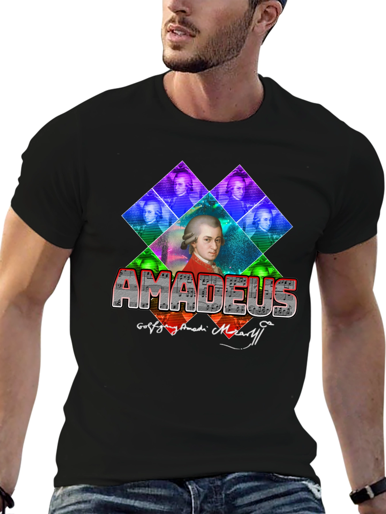 Amadeus Mozart Graphic T-Shirt - Classic Composer Tee