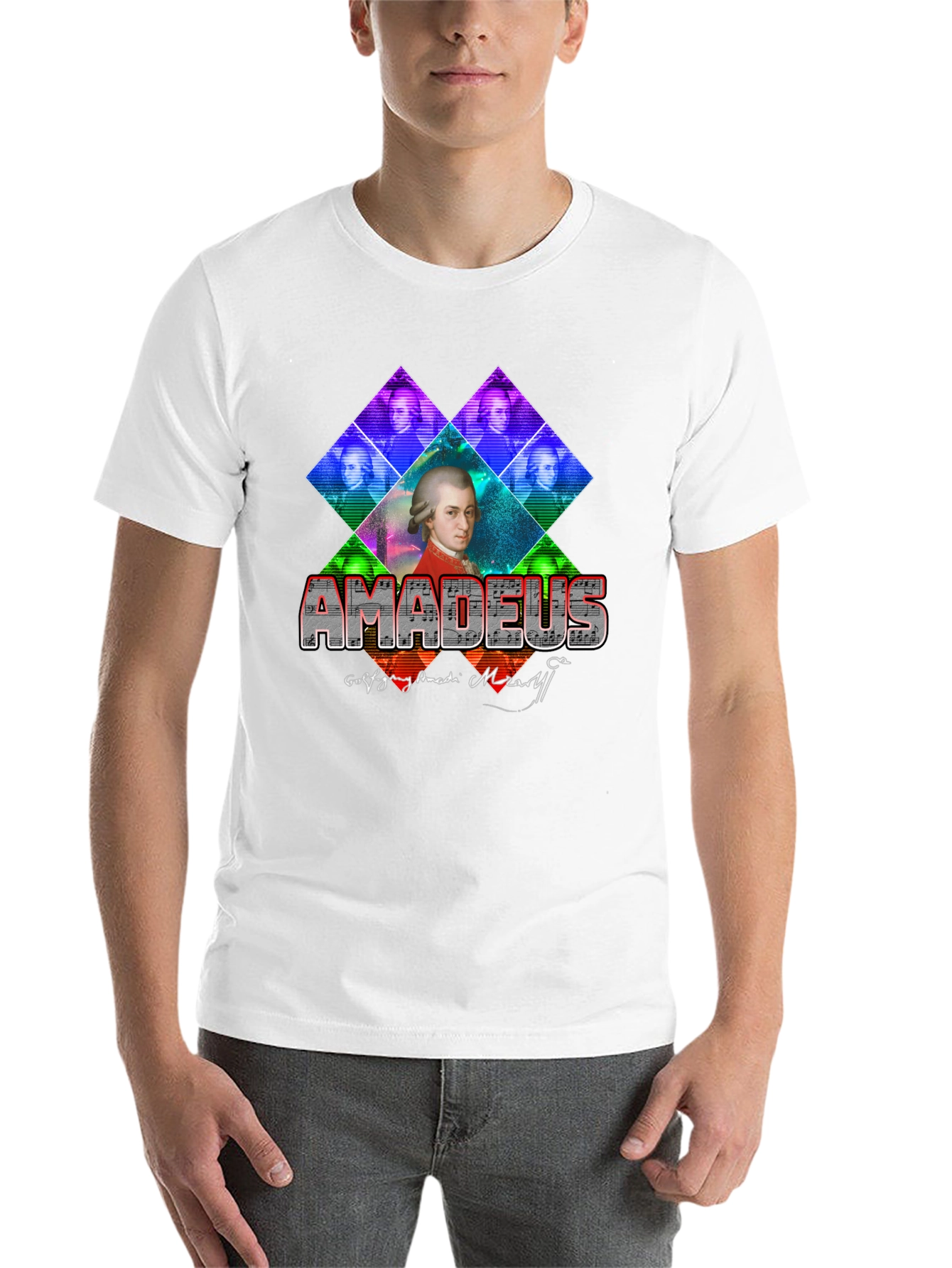 Amadeus Mozart Graphic T-Shirt - Classic Composer Tee