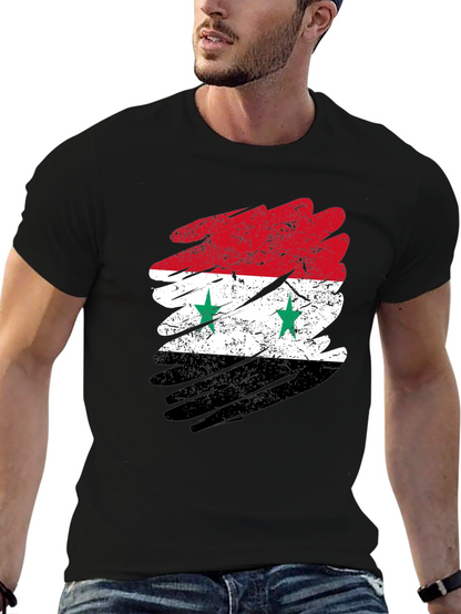 Syria Flag Distressed T-Shirt
