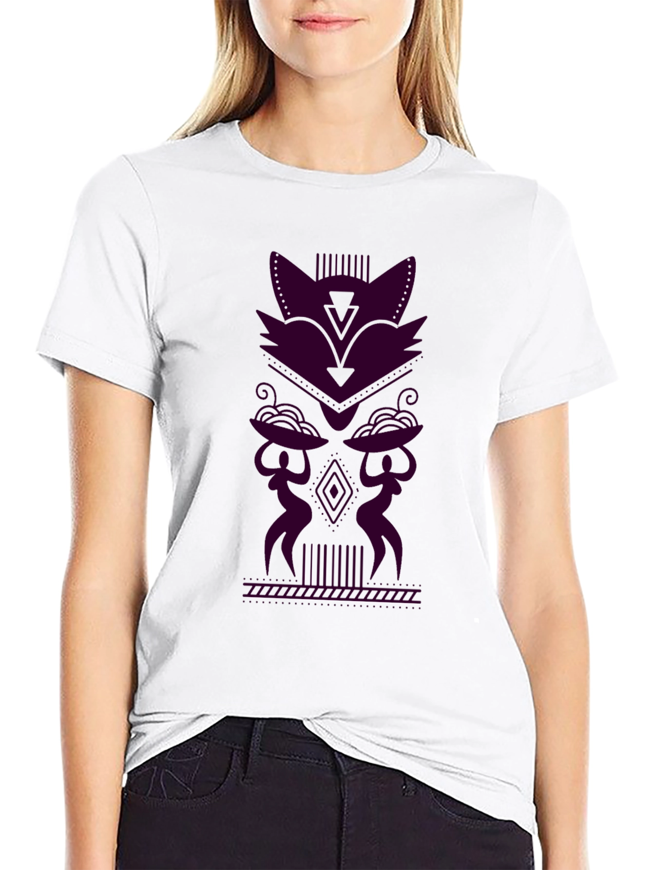 Geometric Tribal Style Graphic Tee