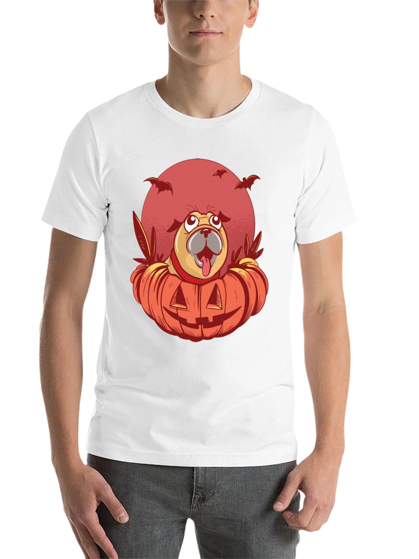 Halloween Pug Pumpkin T-Shirt