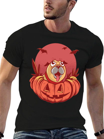 Halloween Pug Pumpkin T-Shirt
