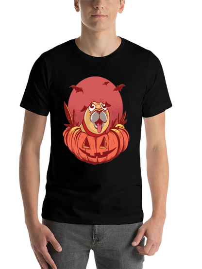 Halloween Pug Pumpkin T-Shirt