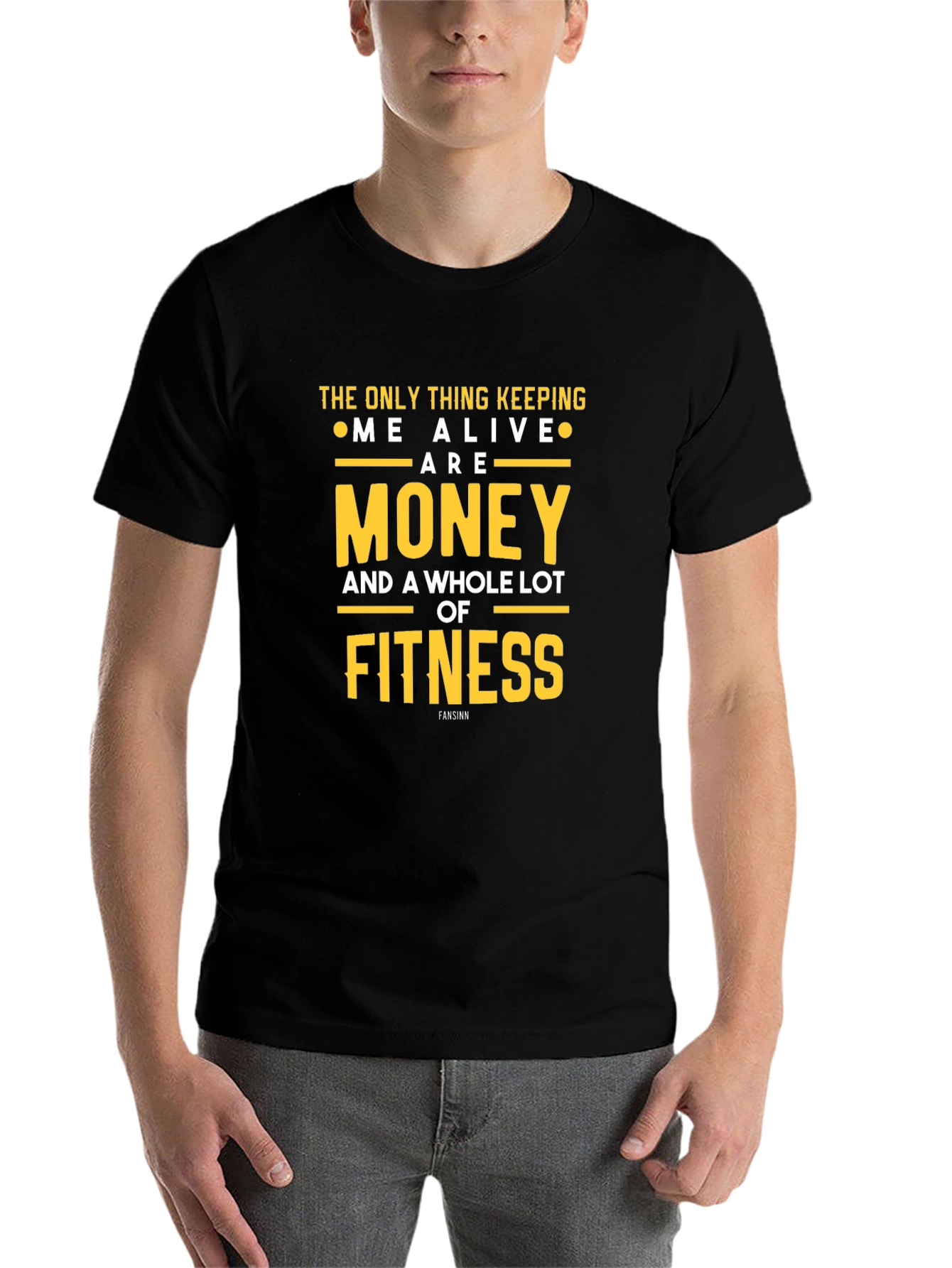 Money & Fitness Graphic T-Shirt - Keep Me Alive!