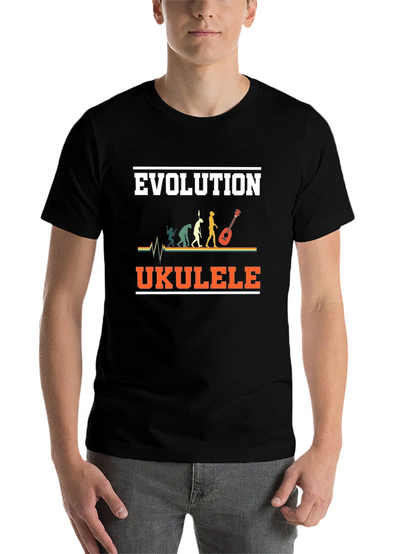Evolution Ukulele T-Shirt Funny Musician Tee